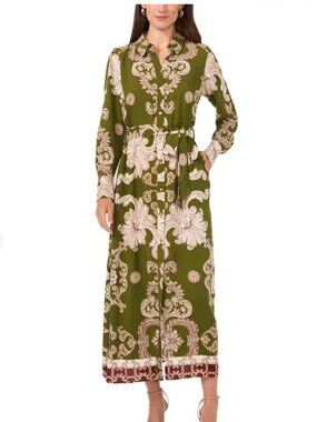 Vince Camuto  printed shirt dress - wallflower Size Small NWT